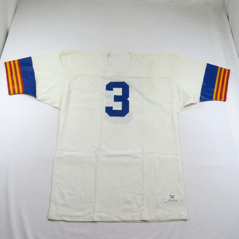 1983 Arizona Wranglers USFL Champion Jersey #3 White Blue XXL Long Team Issue?